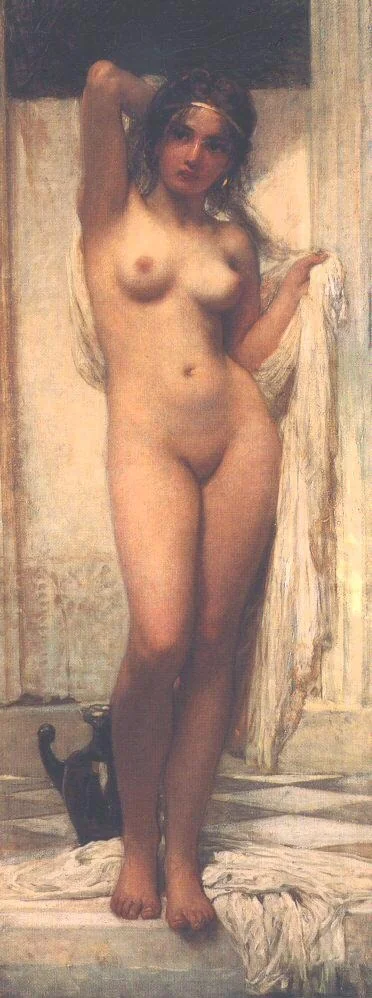 Bathing Woman, by Károly Lotz, oil, 1901