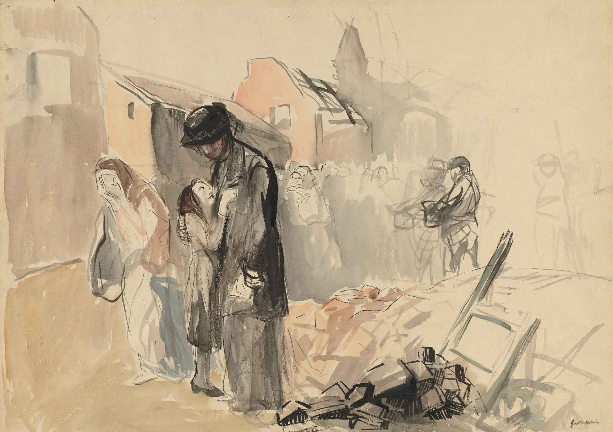 Reconquered Territory (recto), by Jean-Louis Forain, 1919
