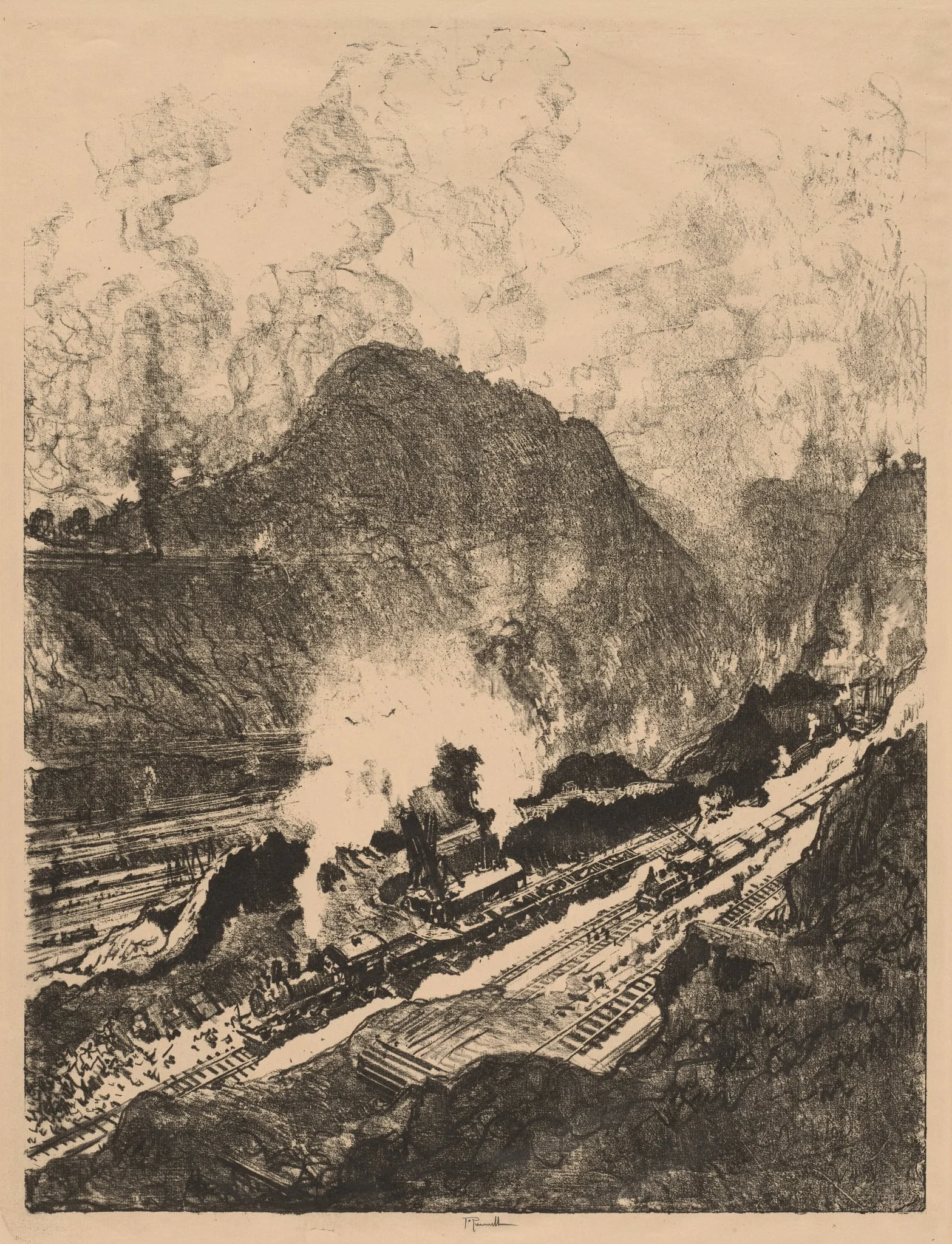 The Cut from Culebra, Panama, by Joseph Pennell, 1912