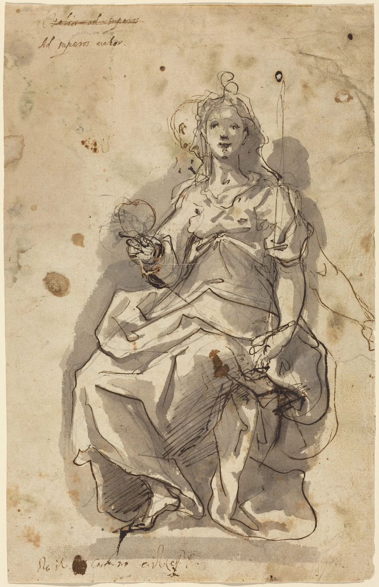 Justice, by Cherubino Alberti, chalk, 1584
