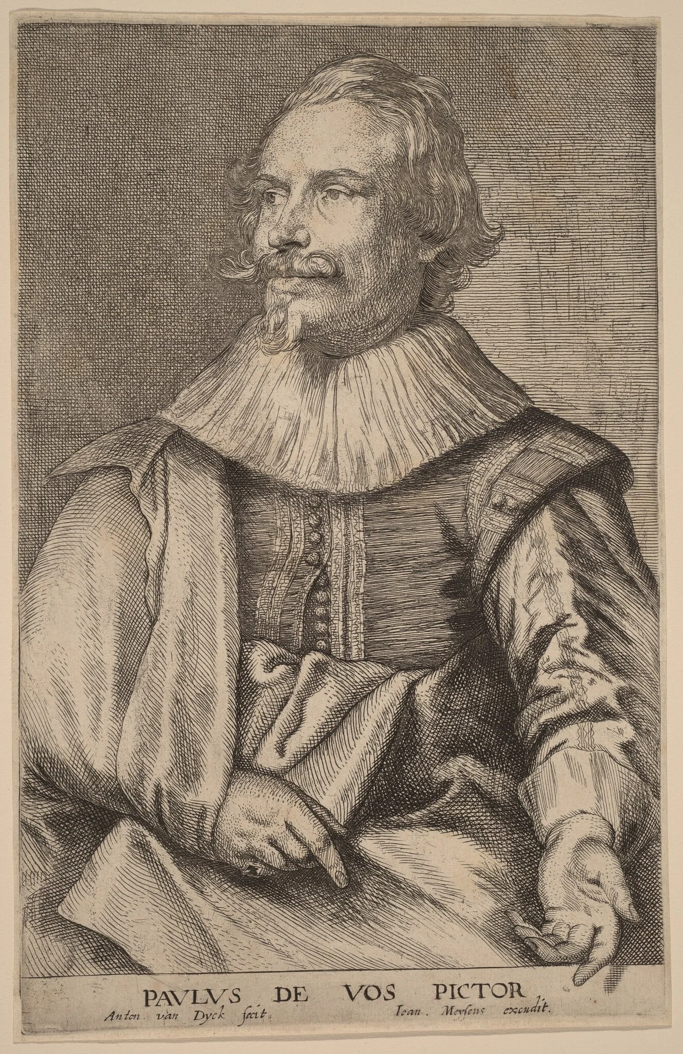 Paul de Vos, by Anthony van Dyck, ink, 1634