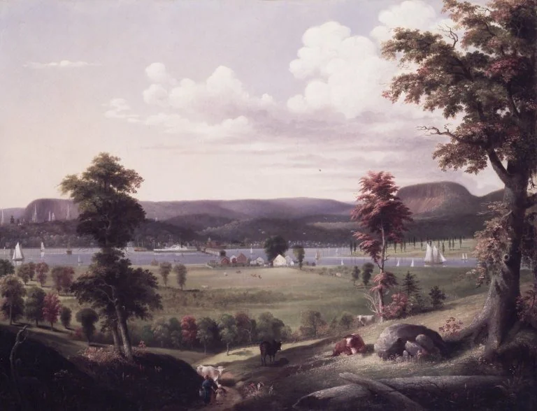 Summer Landscape Near New Haven, by George Henry Durrie, oil, 1849