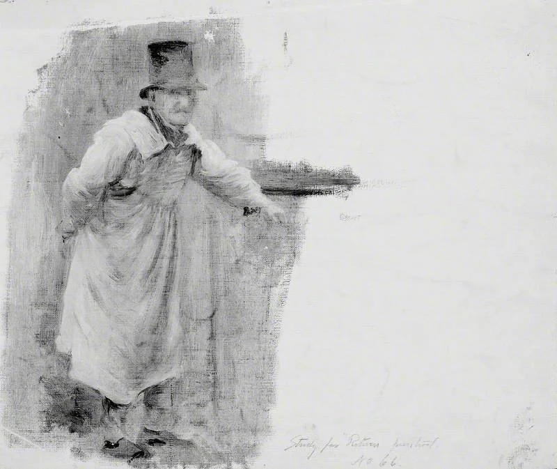 Study for 'The Return of the Penitent', by Luke Fildes, oil, 1894