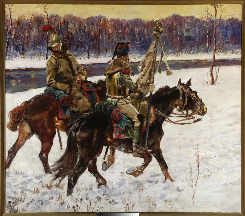 Two French hussars – “Berezina” fragment