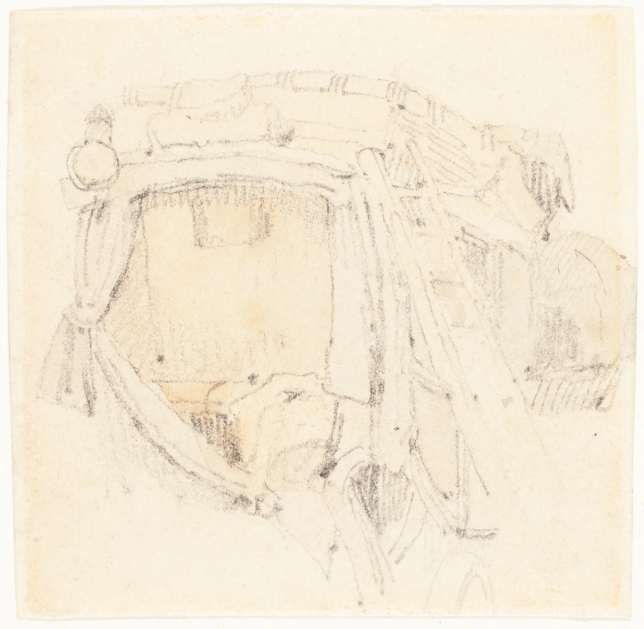 A Carriage, by Samuel Prout, graphite, 1818