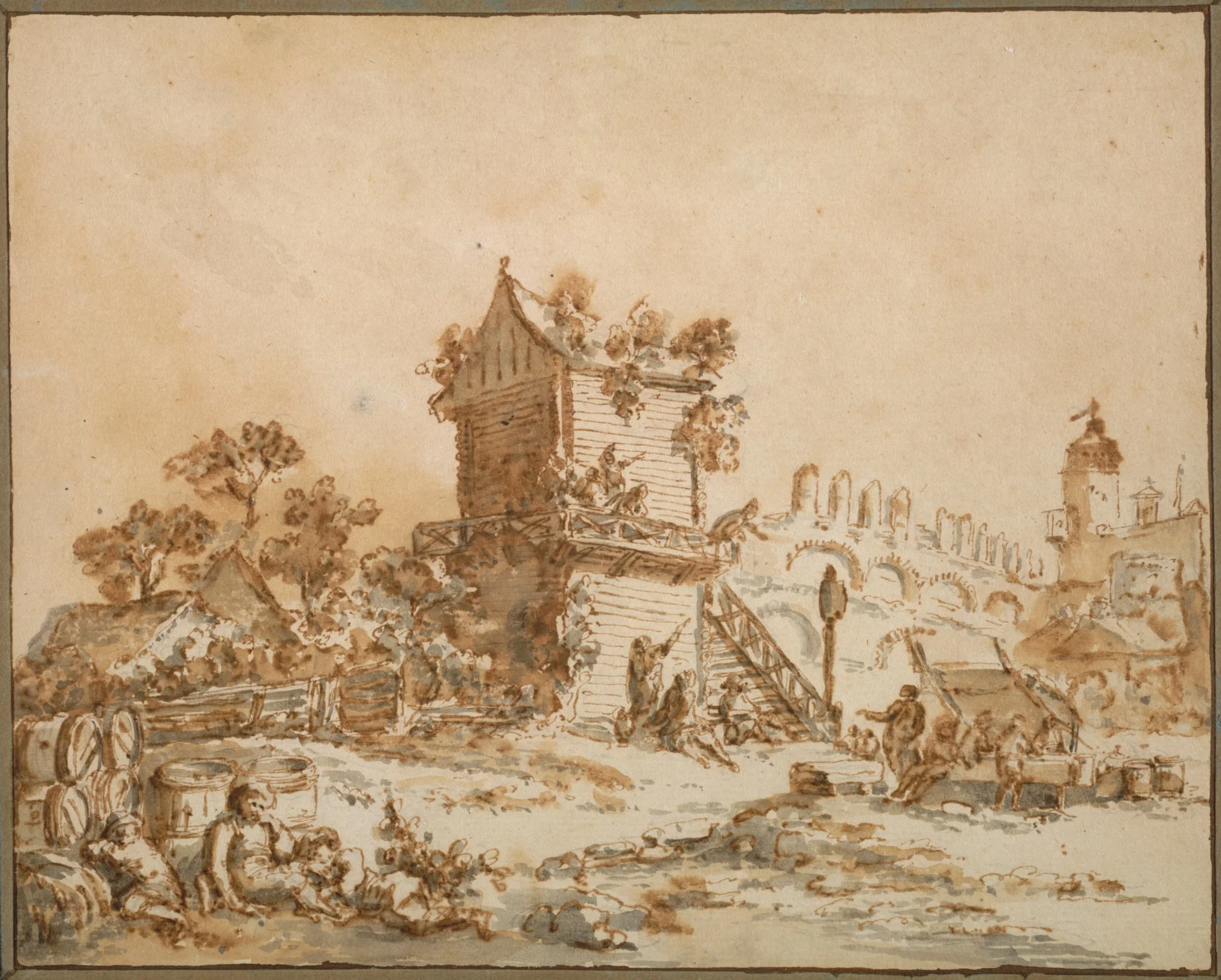 The Moscow Tavern, by Jean-Baptiste Le Prince, 1773