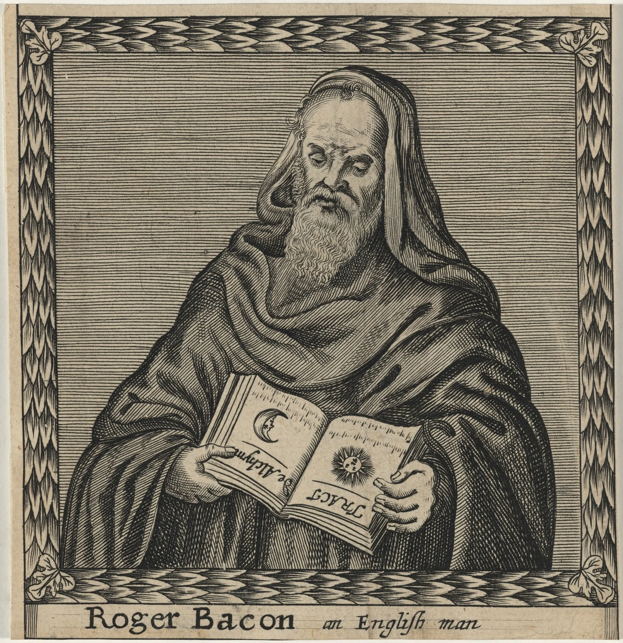 Roger Bacon, Friar and Philosopher, by Unknown 19th Century, ink, 1850