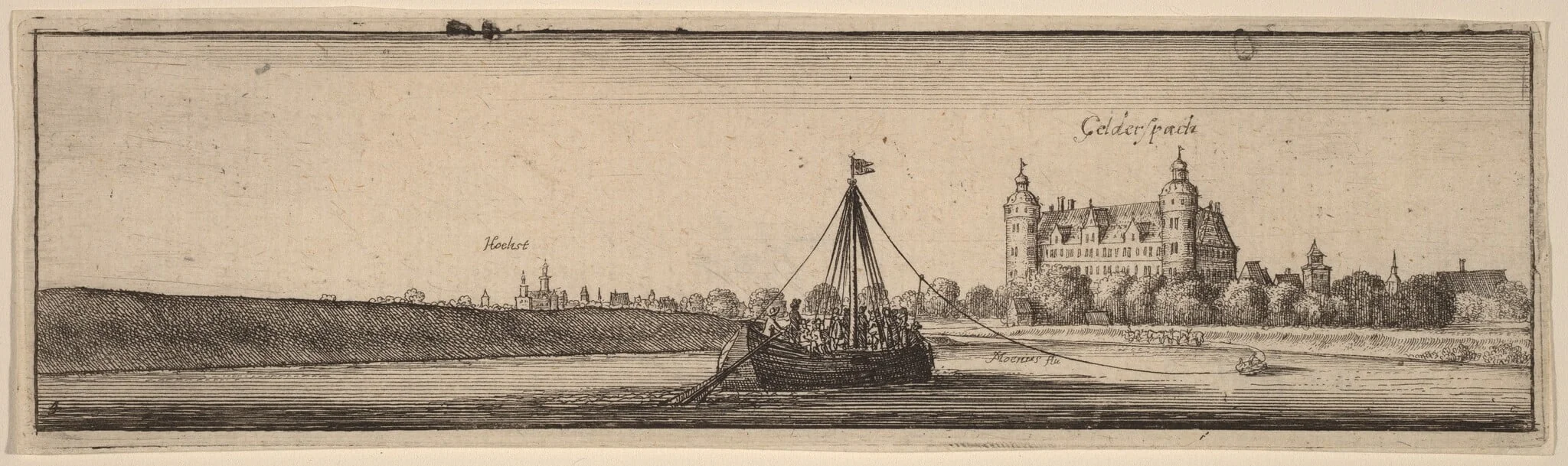 Gelderspach, by Wenceslaus Hollar, ink, 1634
