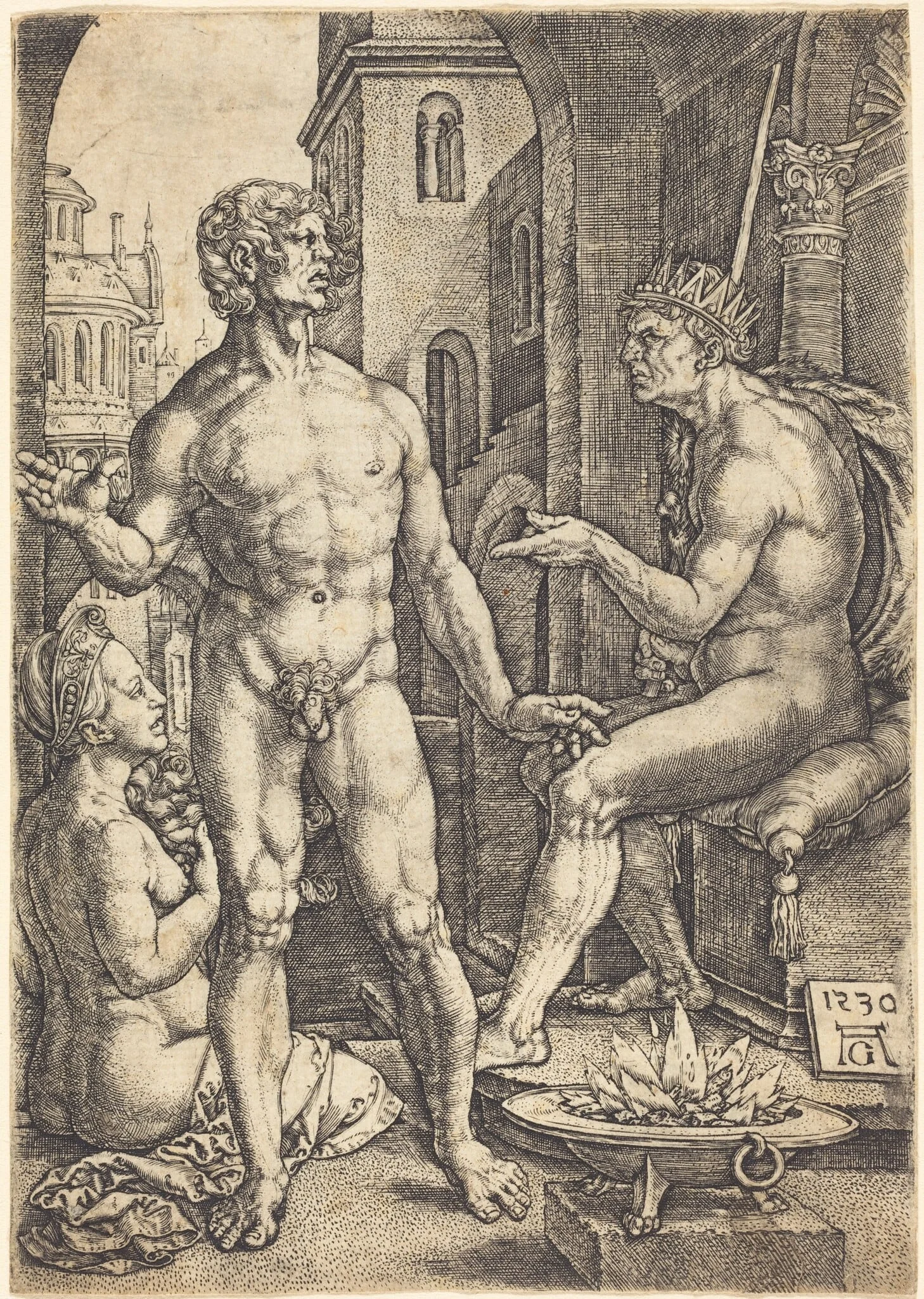 Mucius Scaevola, by Heinrich Aldegrever, 1532