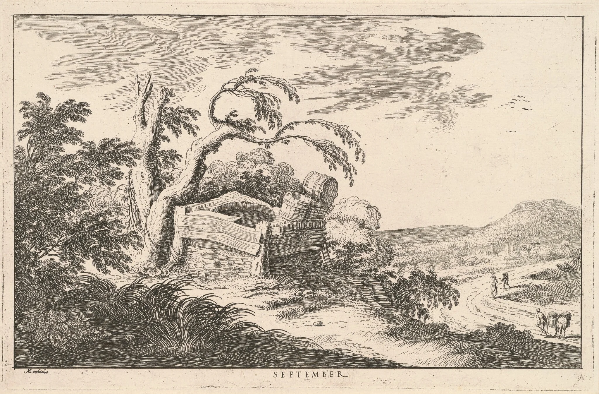 September, by Ludovico Mattioli, ink, 1601