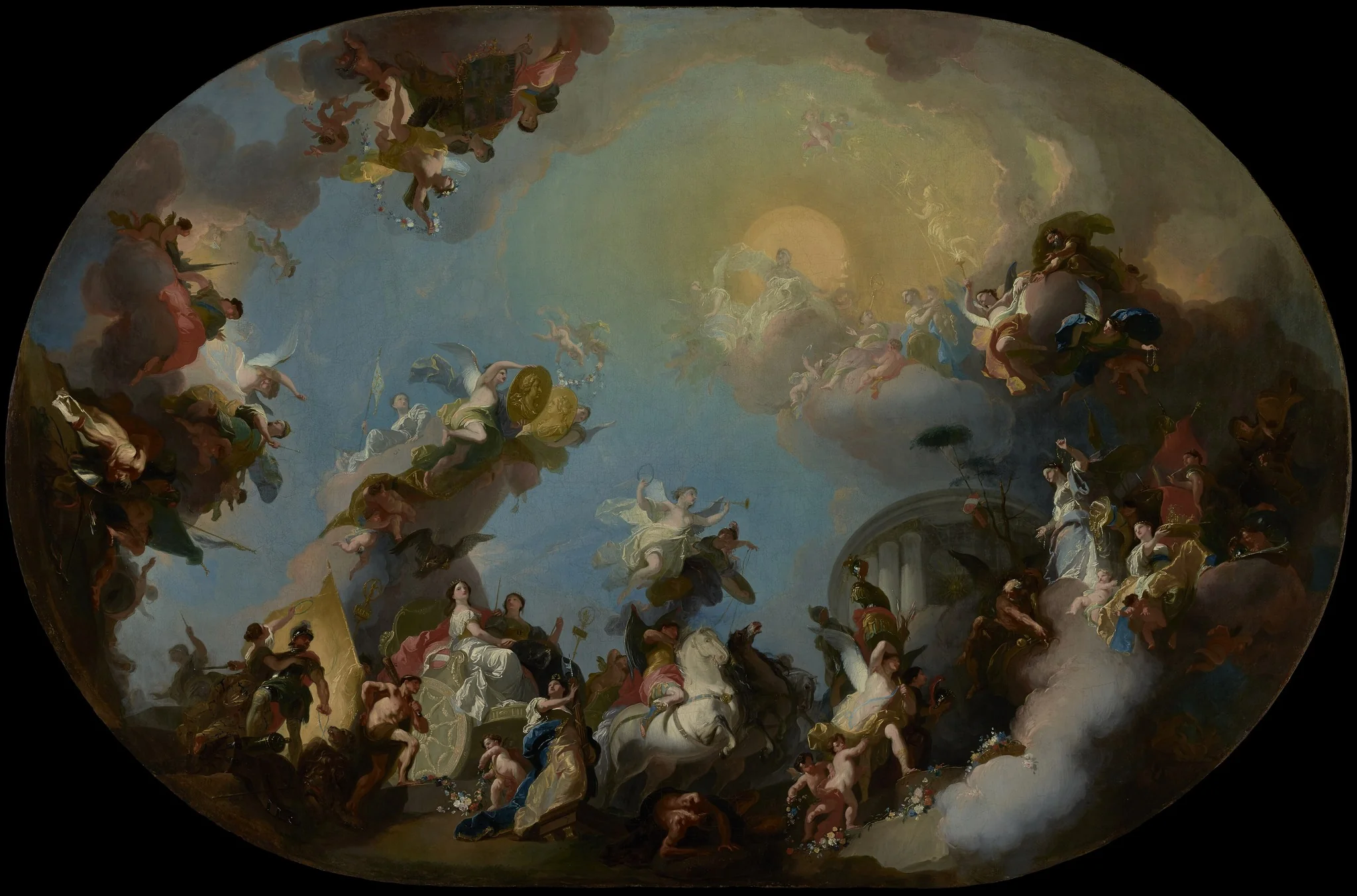 The Glorification of the Union of the Houses of Hapsburg and Lorraine, by Franz Anton Maulbertsch, oil, 1775