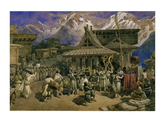 Worship of the Devi at Kothi, near Chini