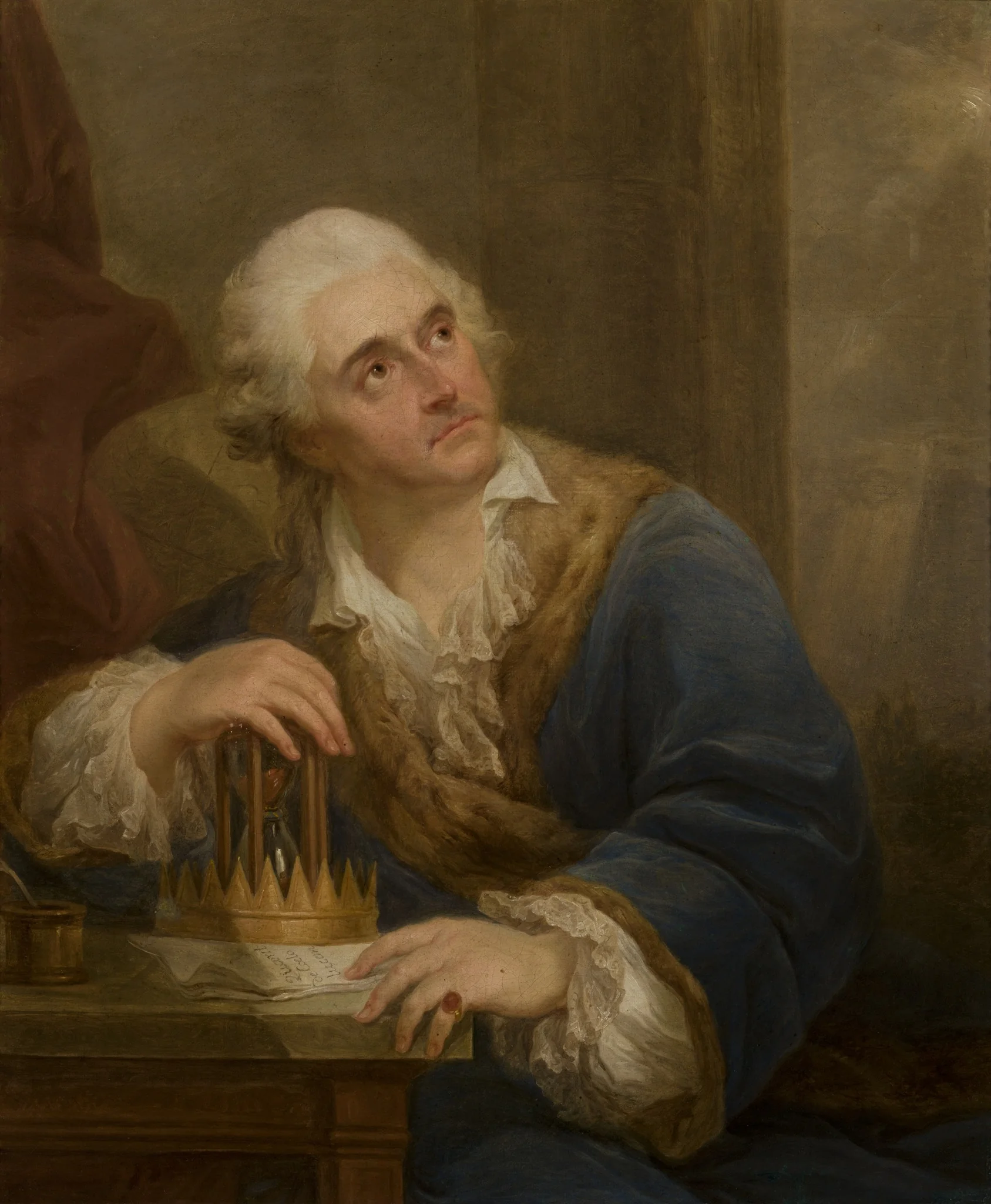Allegorical Portrait of Stanisław August Poniatowski with an Hourglass, by Marcello Bacciarelli, oil, 1781