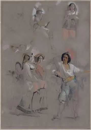 Figures in Italia Costume