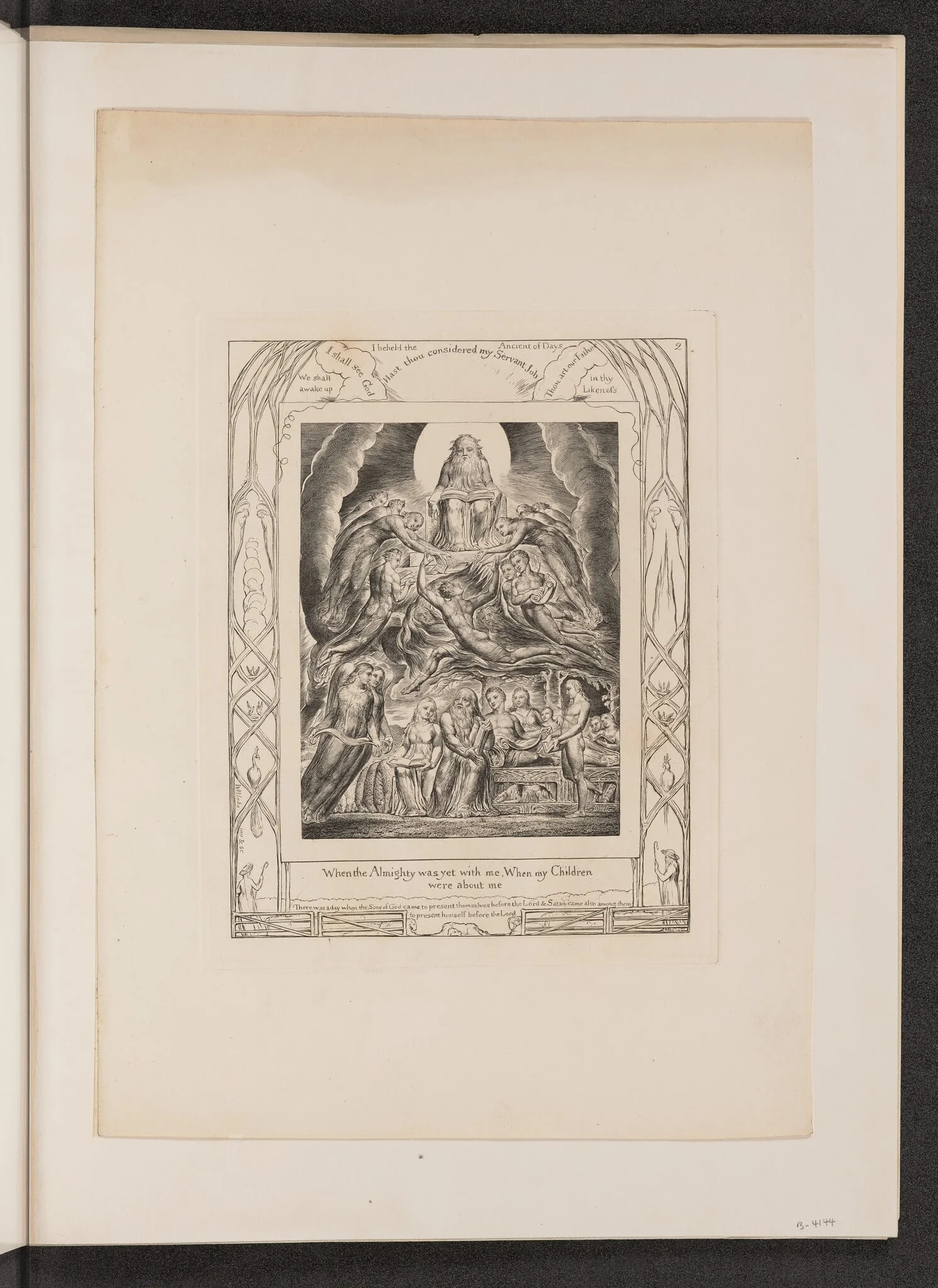 Satan Before the Throne of God, by William Blake, ink, 1825