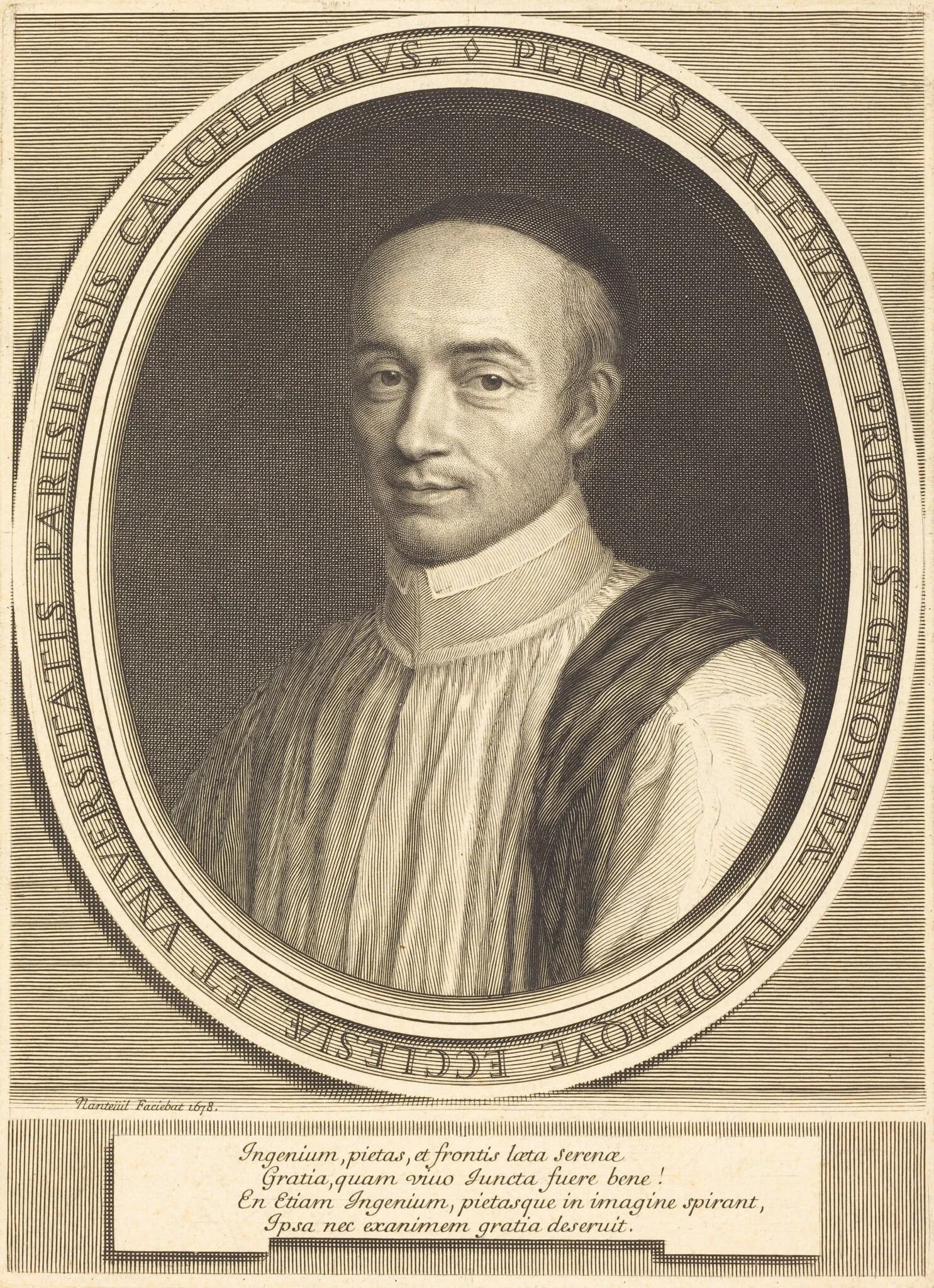 Pierre Lallemant, by Robert Nanteuil, ink, 1678