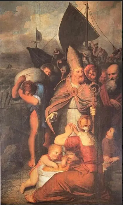 During a Famine in Myra Saint Nicholas Saves the People