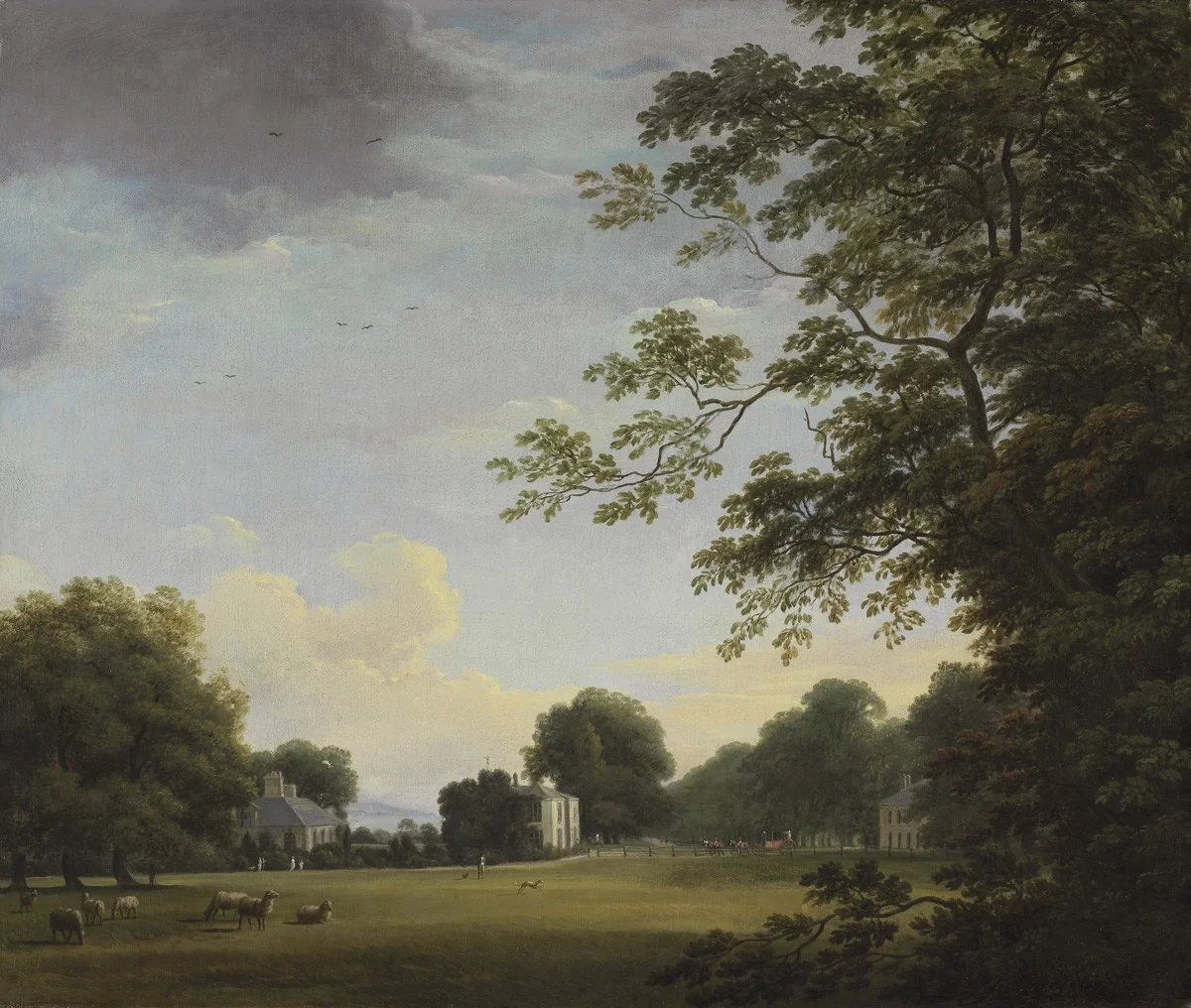 View in Mount Merrion Park, by William Ashford, oil, 1806