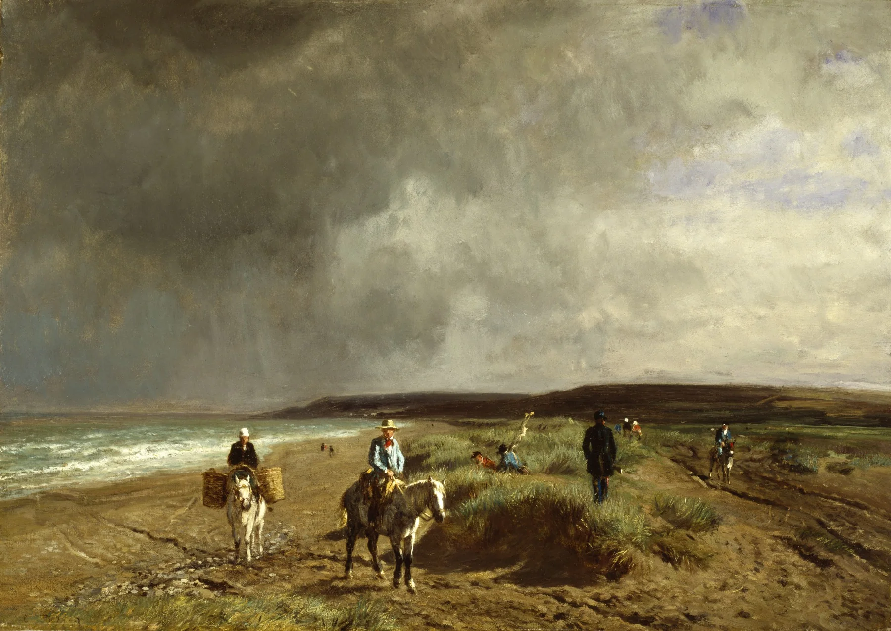 Coast near Villers, by Constant Troyon, oil, 1859