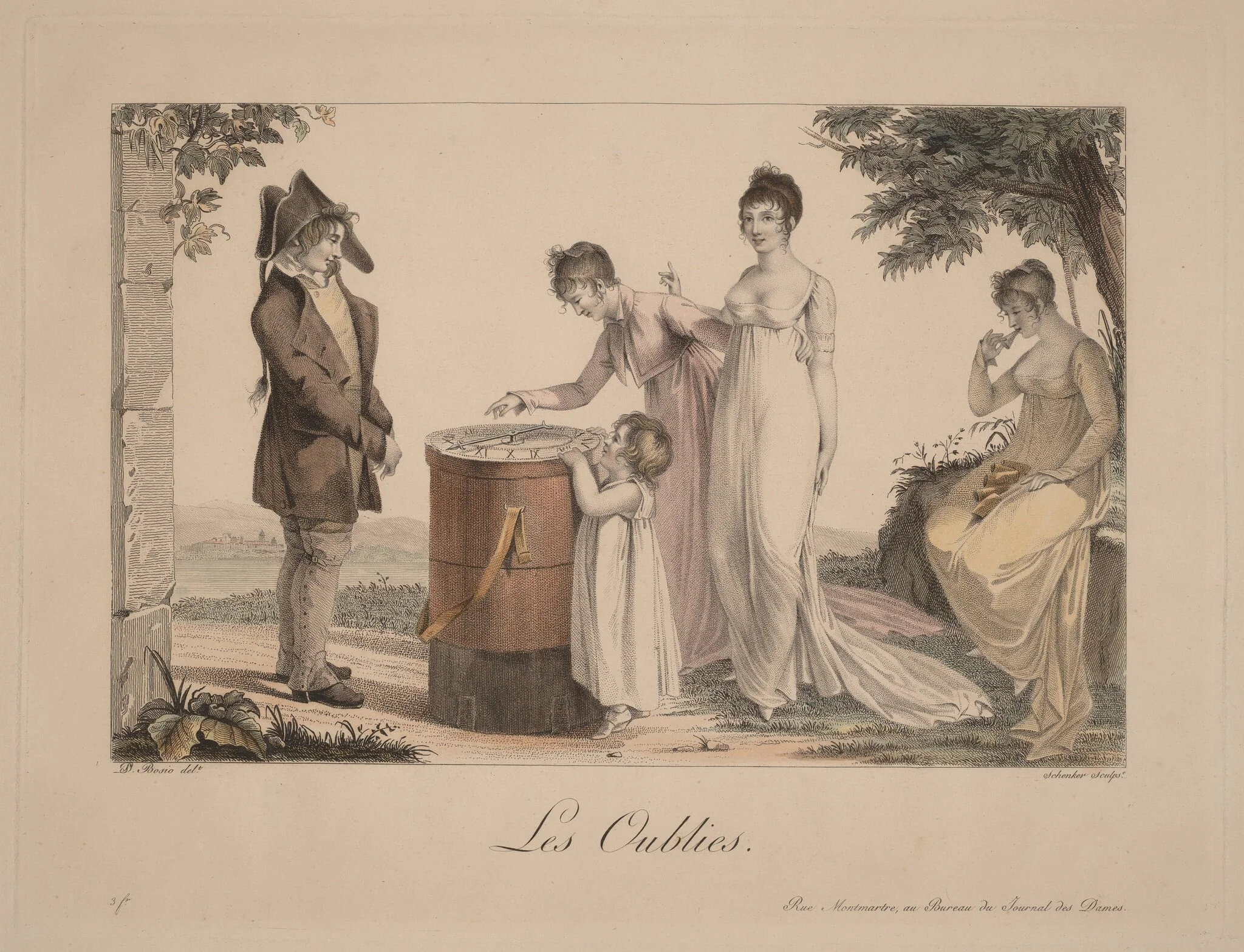 Les oublies, by Nicolas Schencker, ink, 1804