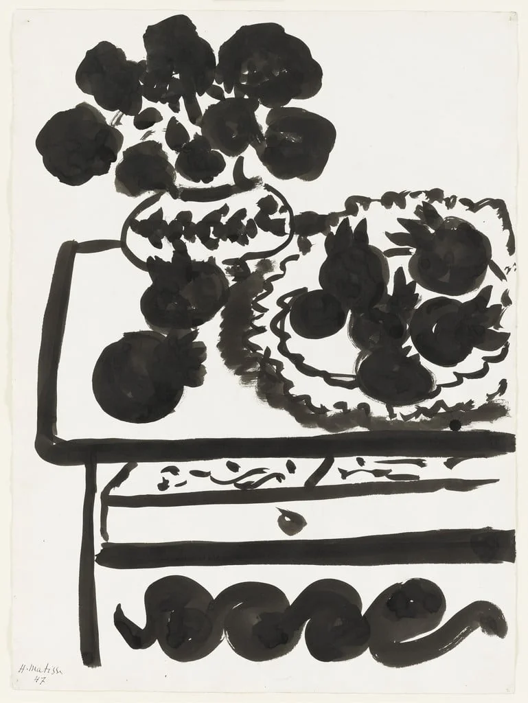 Untitled, by Henri Matisse, ink, 1947