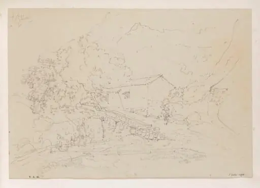 A small building and trees on a hillside, Macau