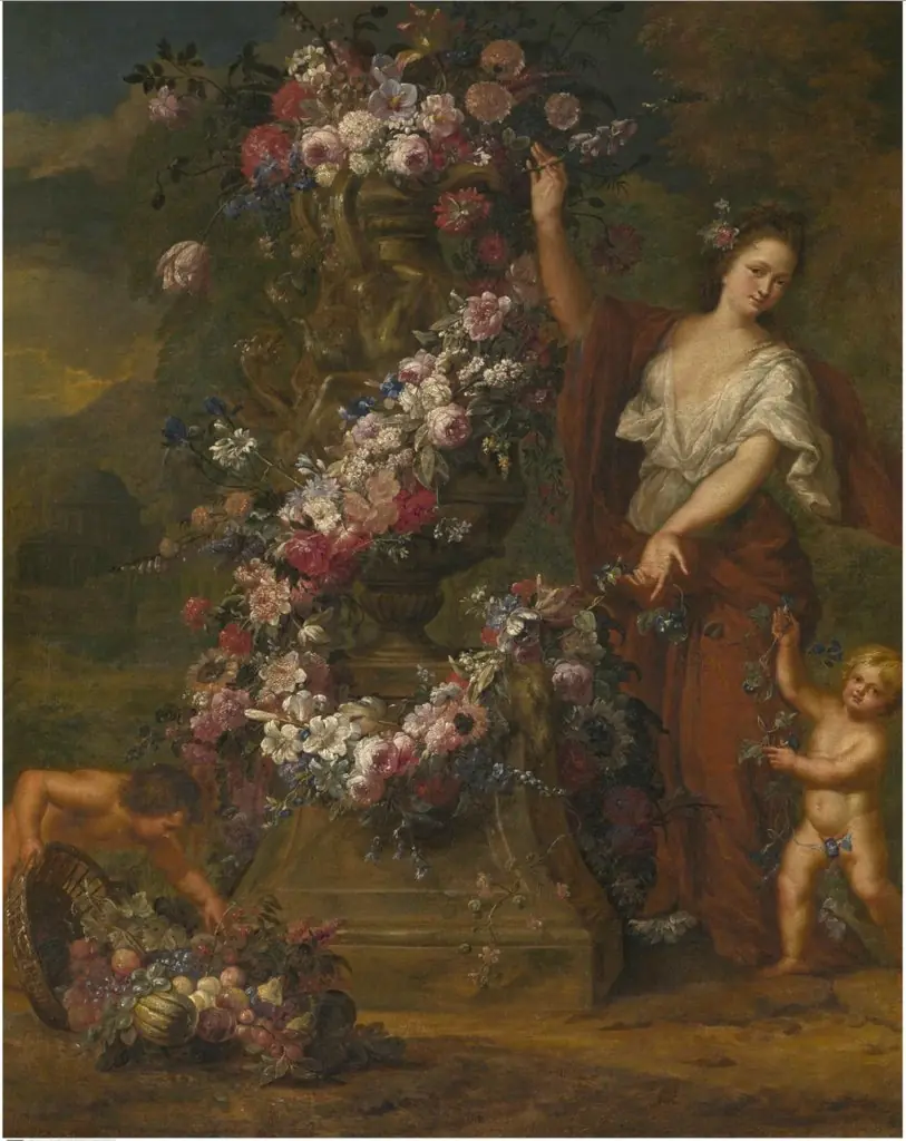 Allegorical Figure with Flowers