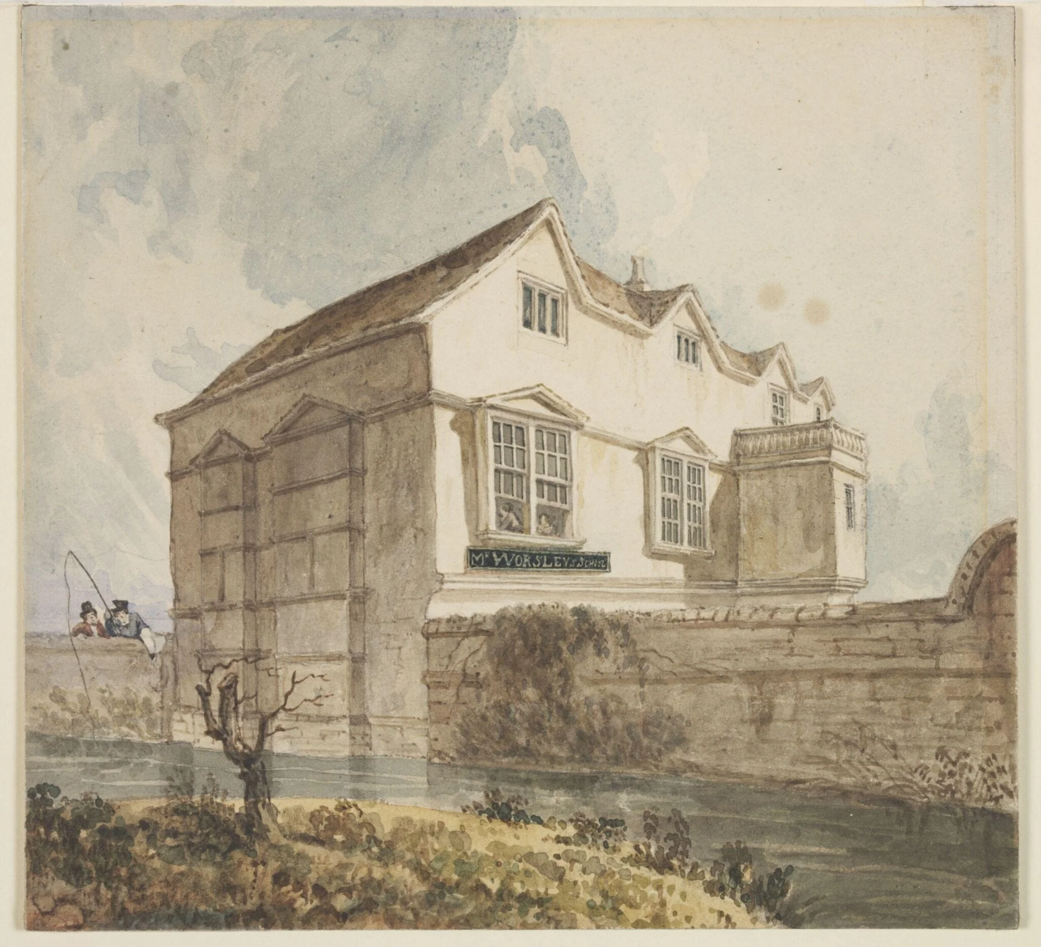 Barber's Barn, Hackney, by Unknown, watercolor, 1800