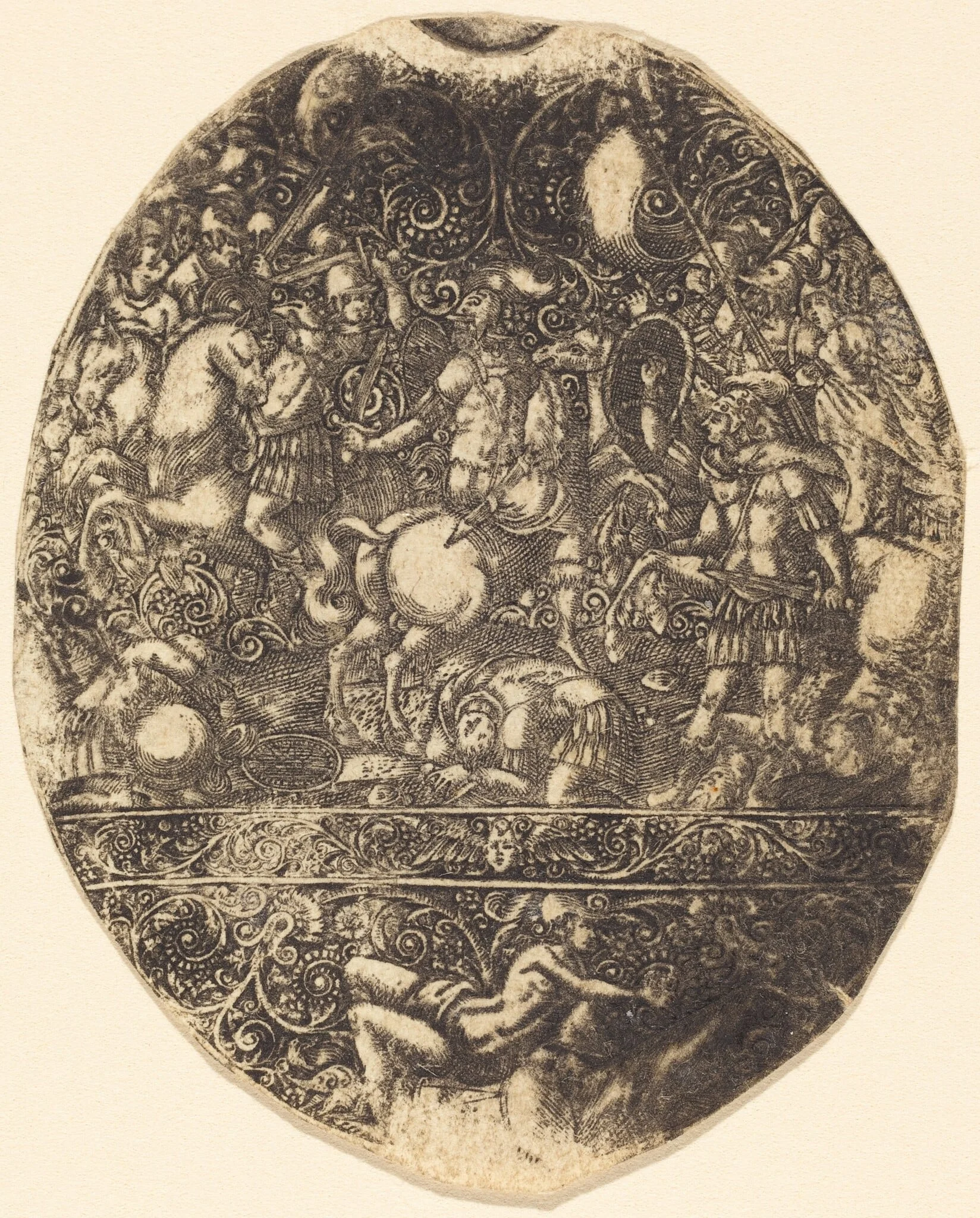 Seige of Troy, by Antoine Jacquard, ink, 1612