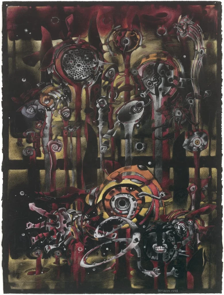 Untitled, by Lee Bontecou, pastel, 1998
