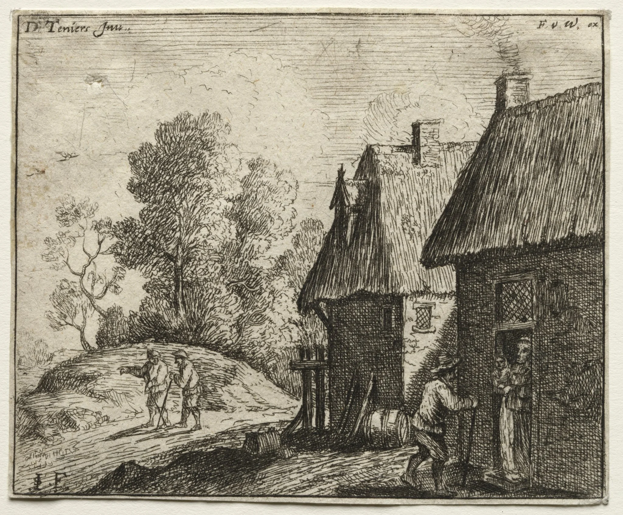 Peasant Talking to a Woman, by David Teniers the Younger, 1646