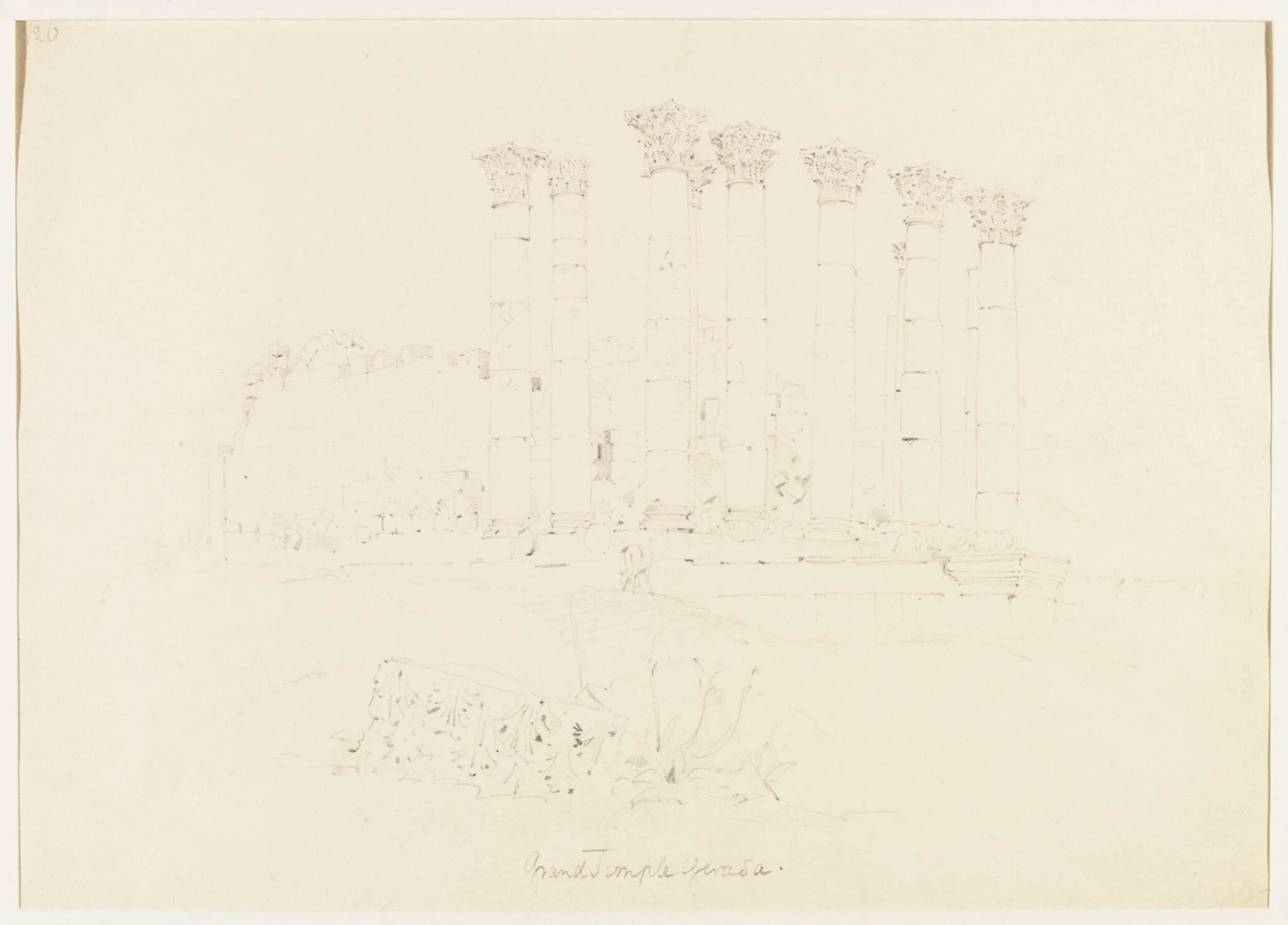 Grand Temple Gerasa, by William J. Tipping, 1842