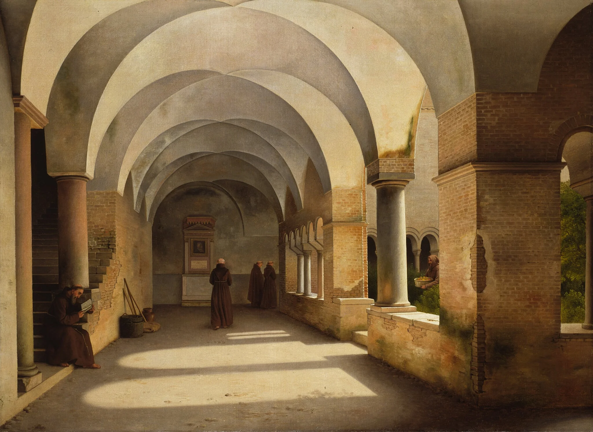 The Cloisters, San Lorenzo fuori le mura, by Christoffer Wilhelm Eckersberg, oil, 1824