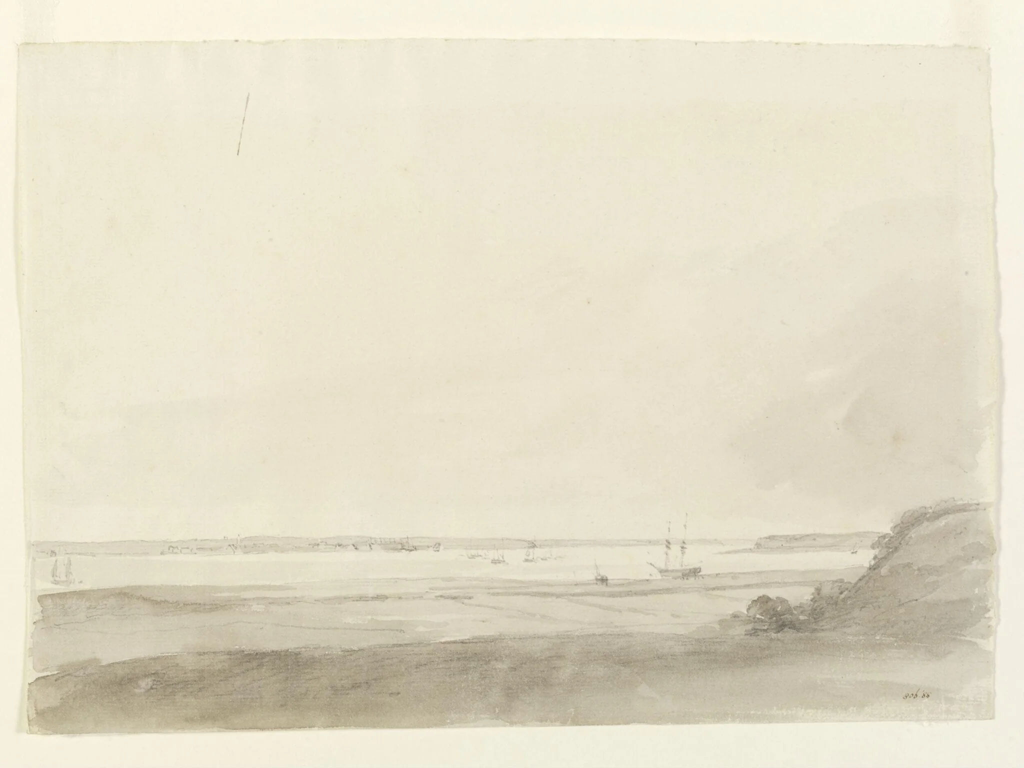 View from the shore over the Thames or the Medway