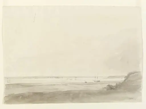 View from the shore over the Thames or the Medway