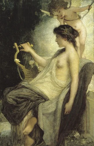 Muse, by Károly Lotz, oil, 1896