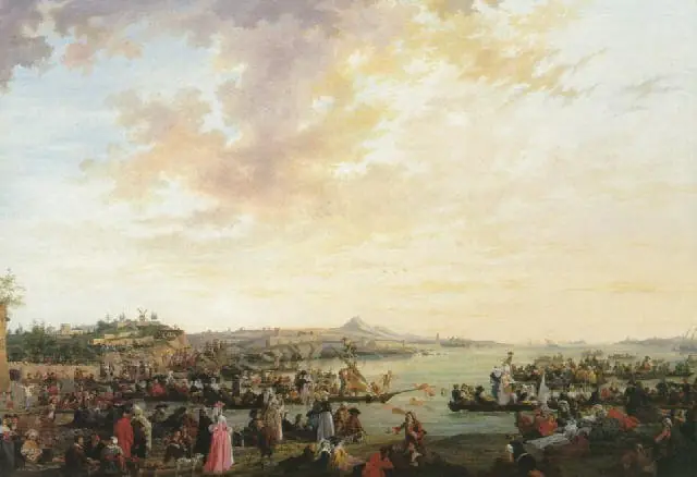 Vue de Marseille : Joute et fête sur l'eau
