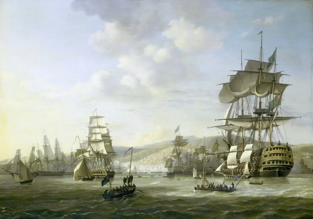 The Anglo-Dutch Fleet in the Bay of Algiers Backing up the Ultimatum to Release the Christian Slaves, 26 August 1816