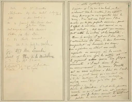 Address List; Manuscript Page [recto]