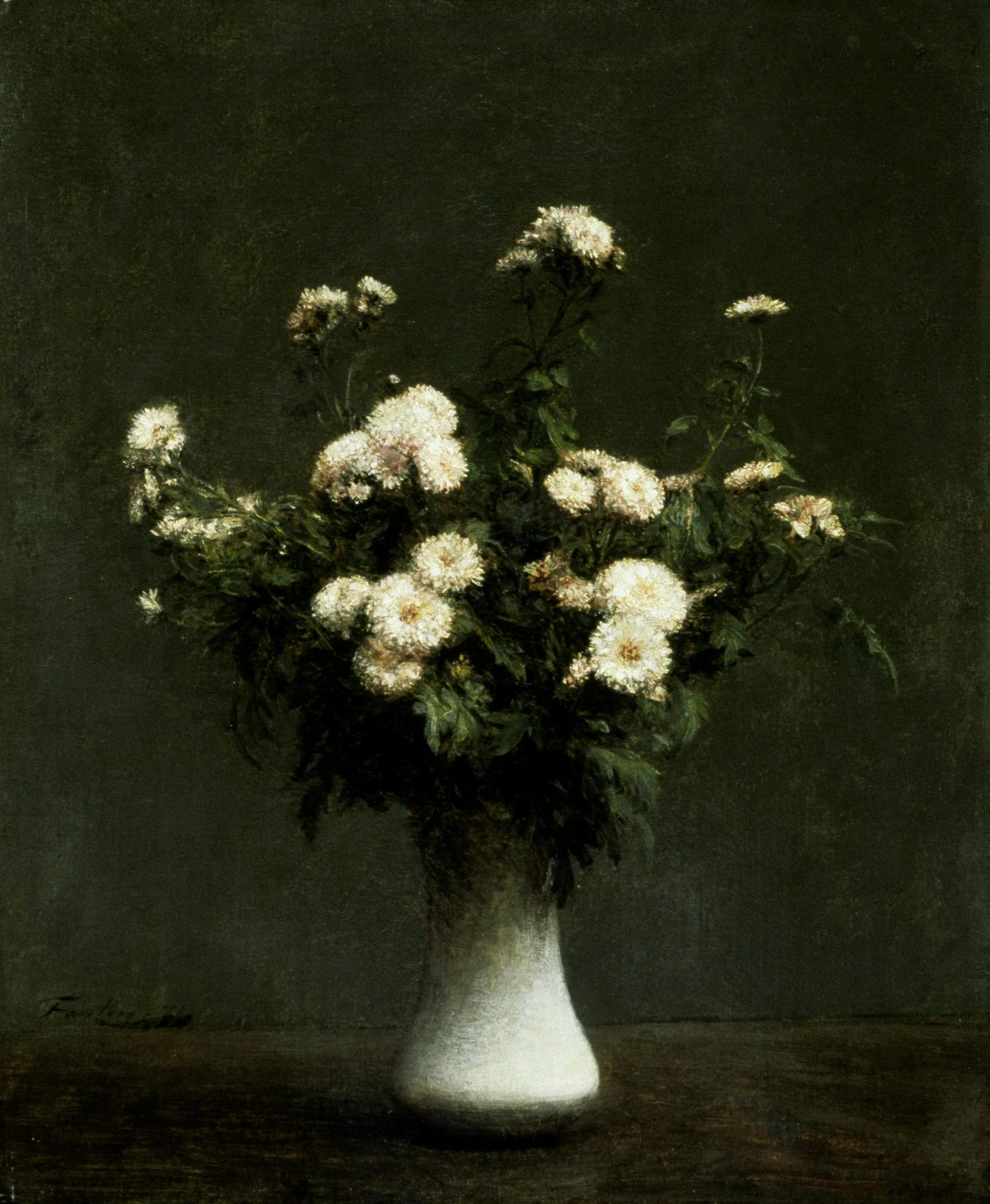 Vase of Chrysanthemums