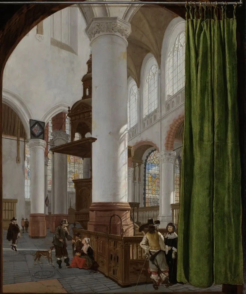 Interior of the Old Church in Delft