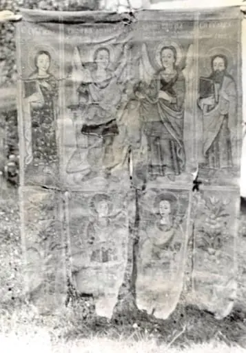 Fața de prapor din Biserica de lemn „Sf. Arhangheli” din Ociu, comuna Vața de Jos, județul Hunedoara (1982)