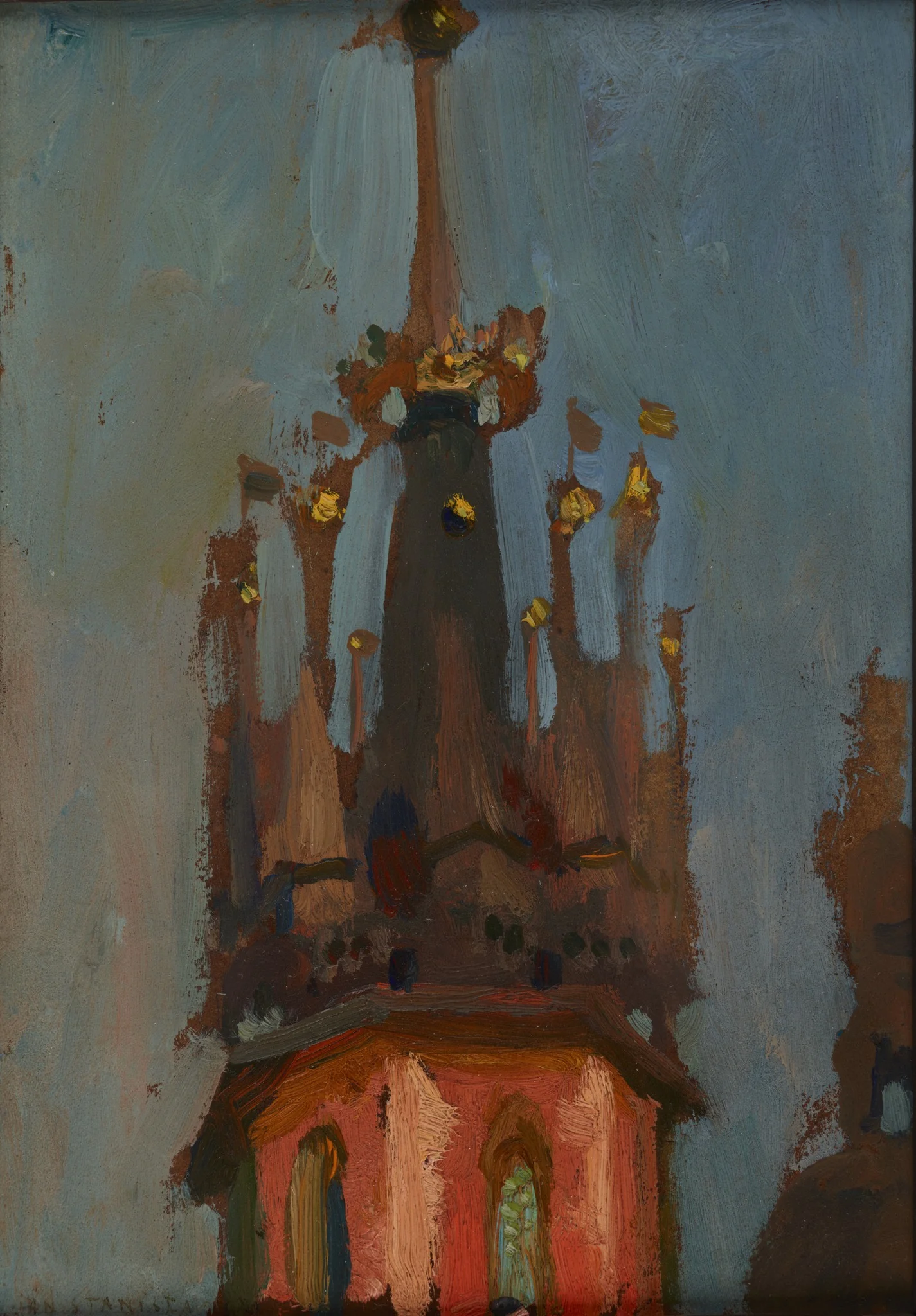 Spire of the Tower of St Mary’s Church in Krakow, by Jan Stanisławski, unspecified, 1893