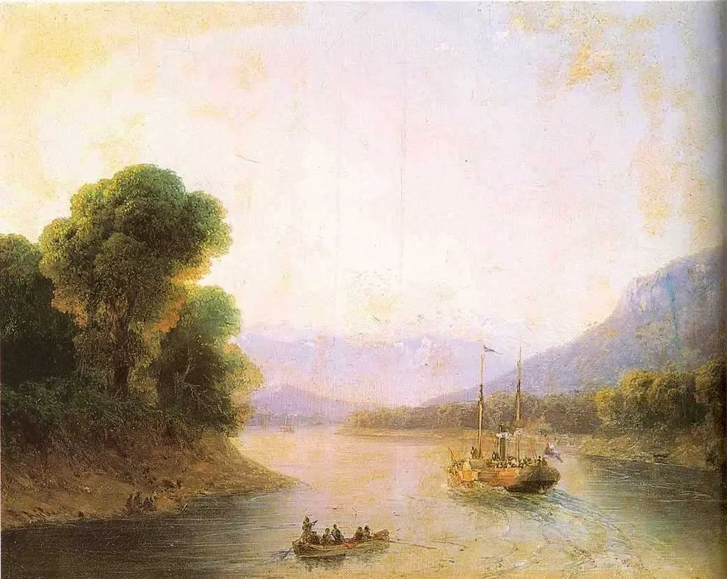 Der Fluss Rioni in Georgien