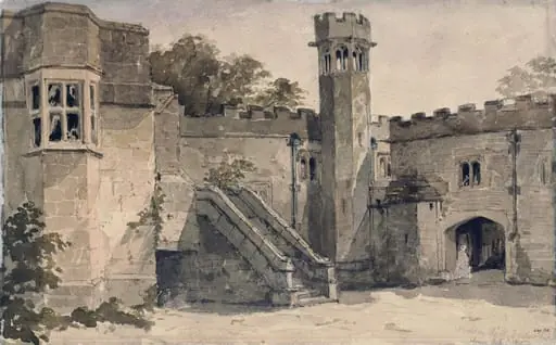 Courtyard of Haddon Hall, Derbyshire