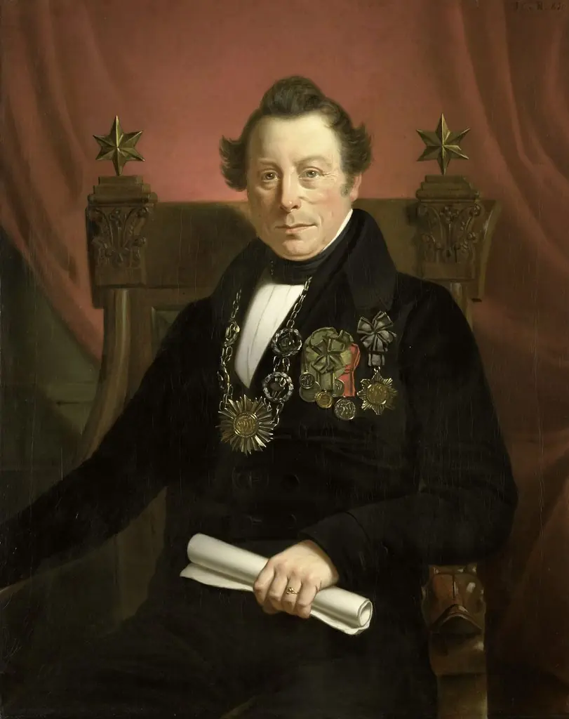 Portrait of Coenraad van Hulst, Actor, as President of the Arts-Promoting Company VW in Amsterdam (so named after the founders Casper Vreedenberg and Jan van Well)