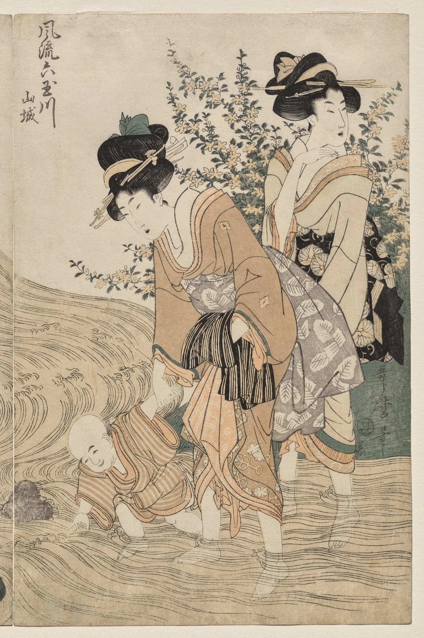 Yamashiro Province from the series Fashionable Six Jewel Rivers (Furyu Mu Tamagawa), by Kitagawa Utamaro, 1804