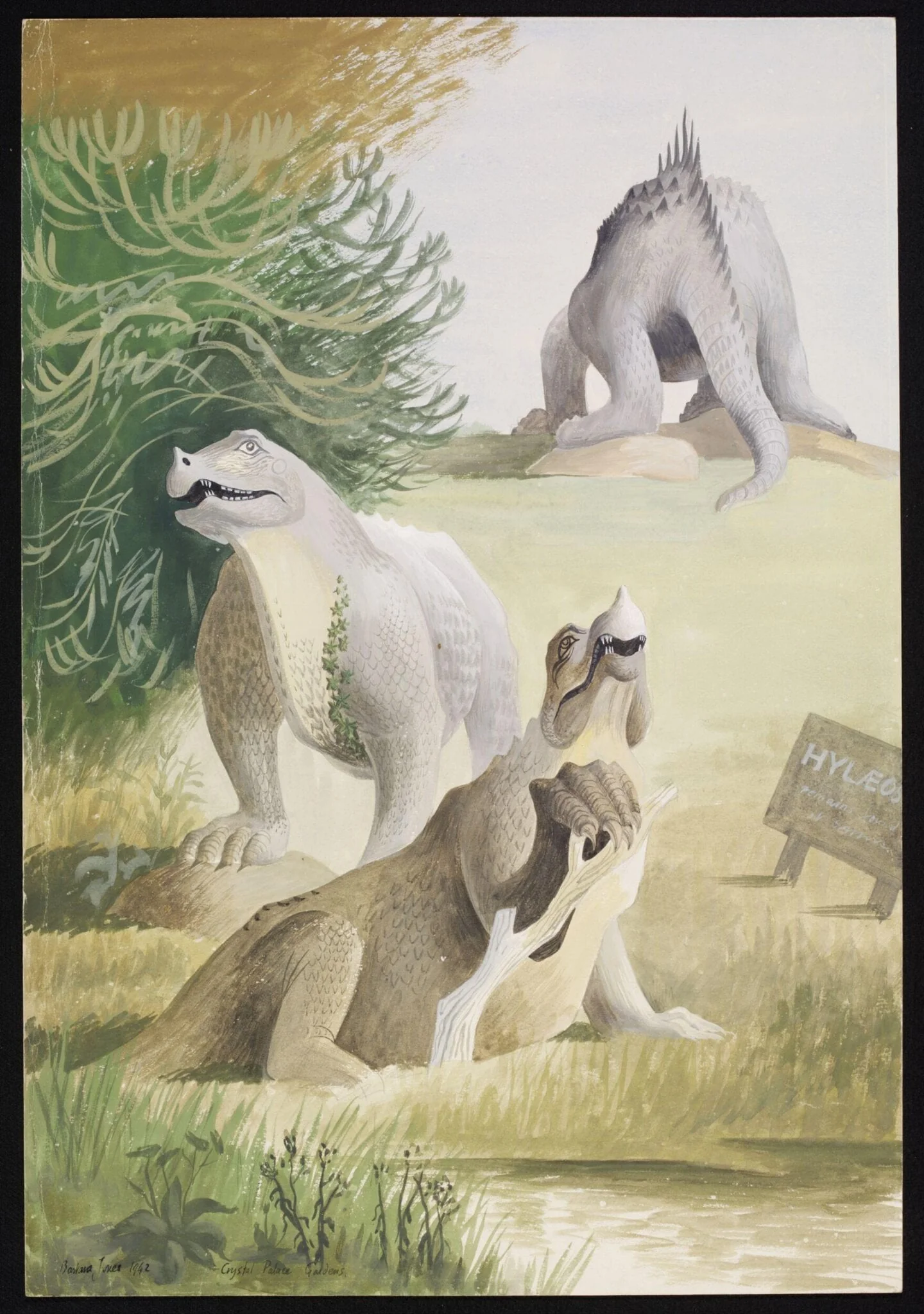 Crystal Palace Gardens, Sydenham, Kent, by Barbara Jones, watercolor, 1942