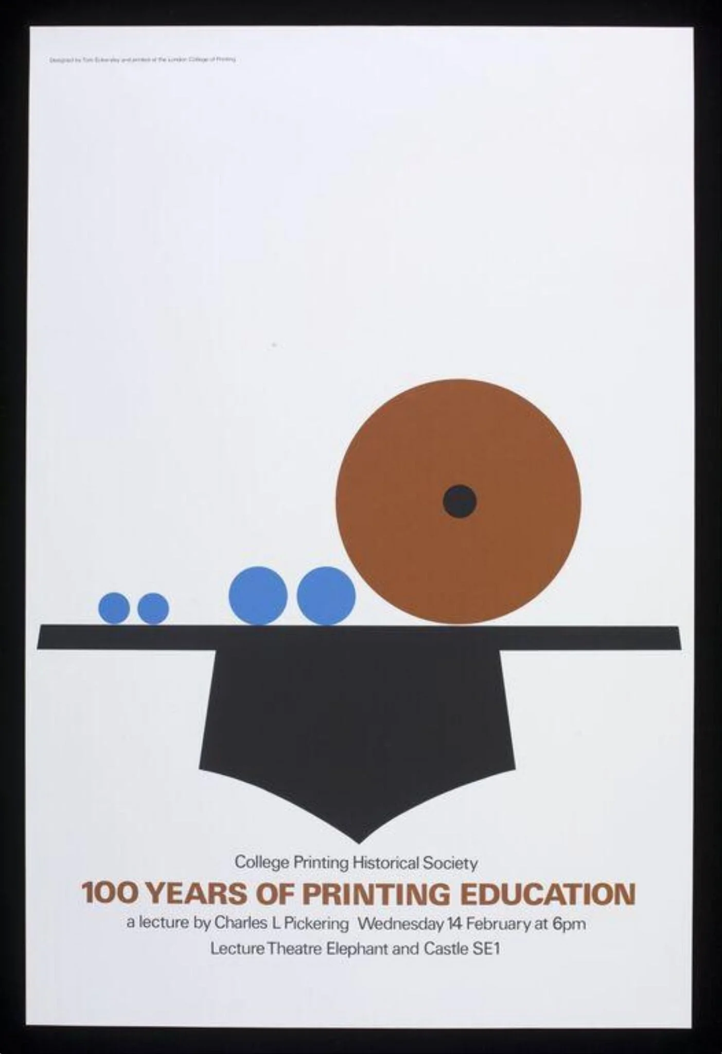 100 years of printing education, by Tom Eckersley, 1985