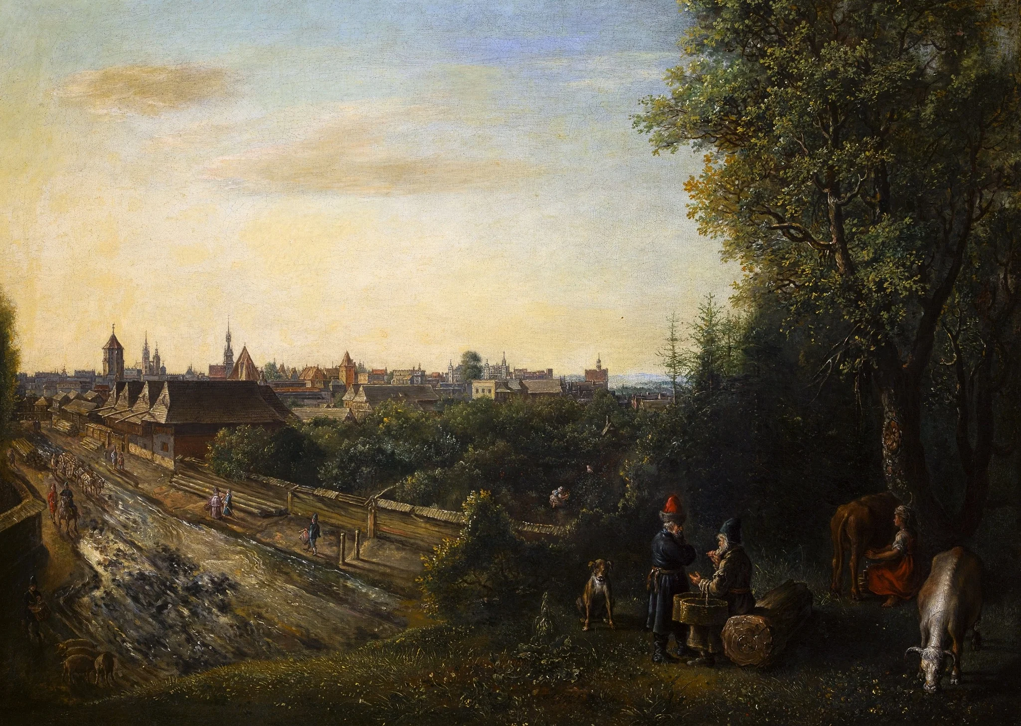 View of Krakow, by Gottfried Libalt, oil, 1652